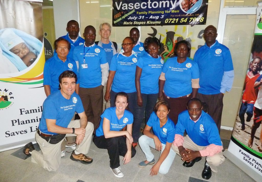 Ramon Suarez and Doug Stein and John Curington with vasectomy team in Kisumu Kenya