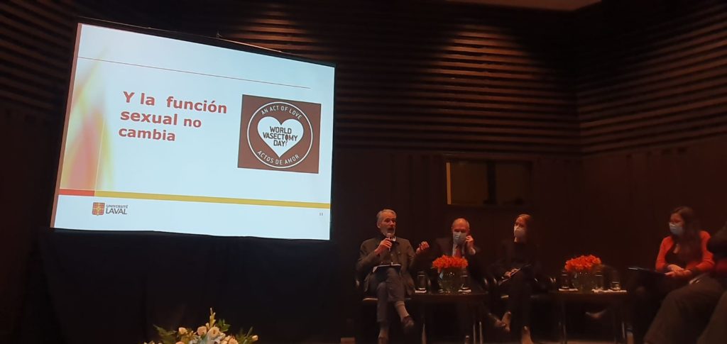 Dr. John Curington speaking at press conference in La Paz, Bolivia